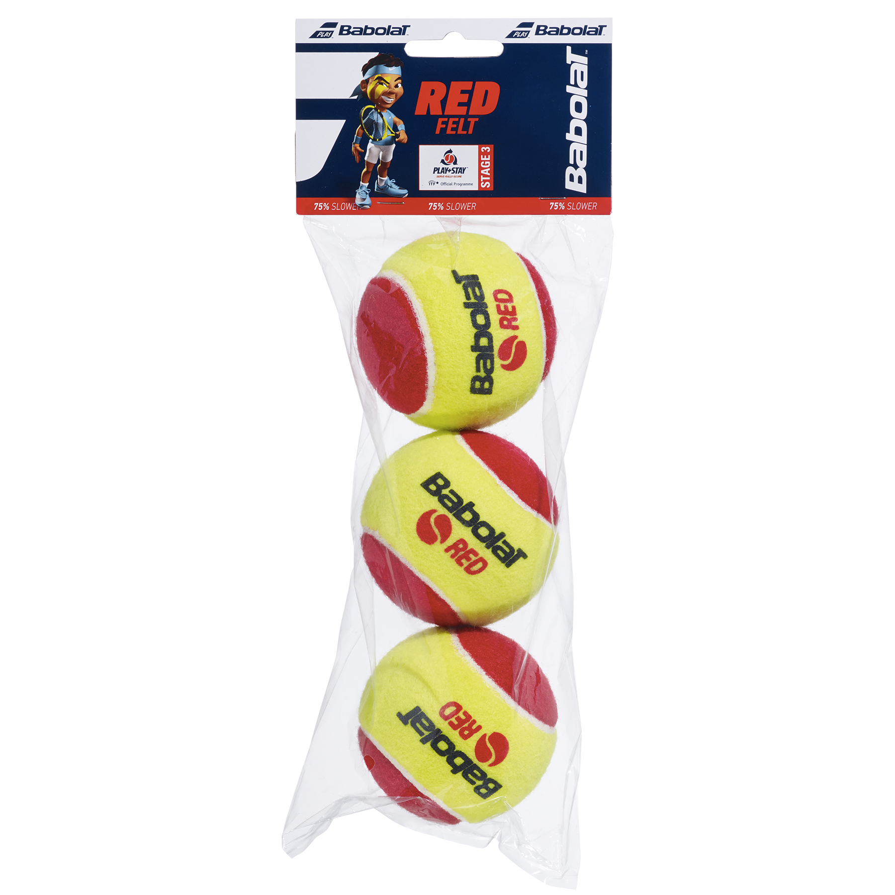 Tennis Balls Red Felt x3 Babolat Official Website